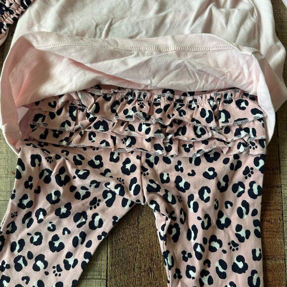 Crown and Ivy Baby Size 12M Cat Long Sleeve Shirt with Ruffle Leggings Headband - Picture 8 of 8
